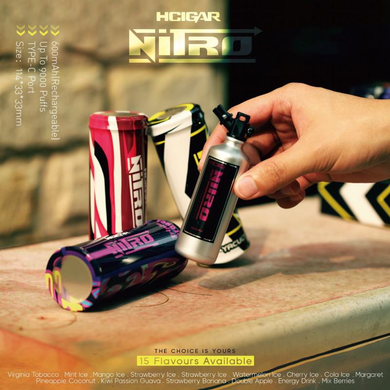 Hcigar Bars Hcigar-nitro 9000 Hits Vape Puffs