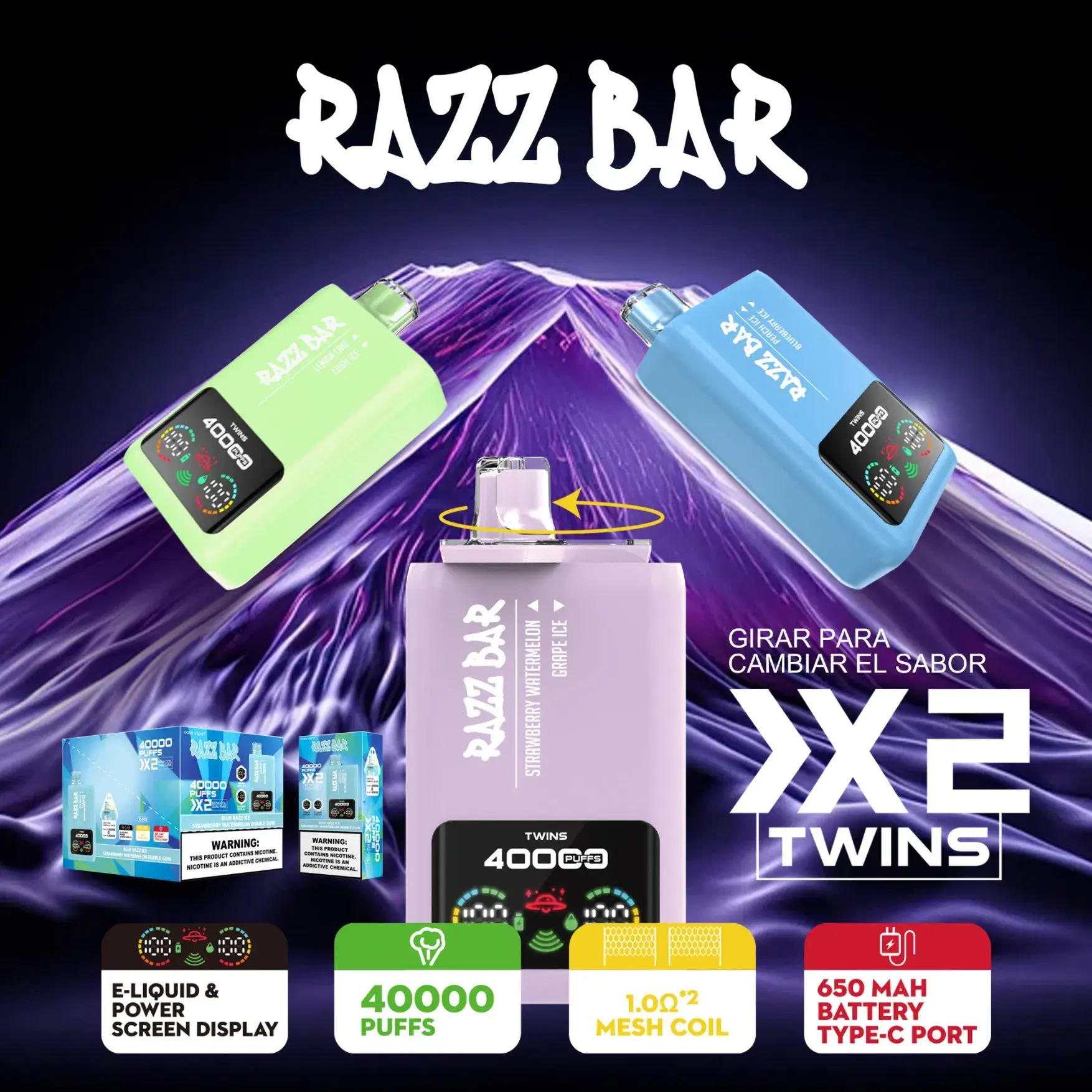 Wholesale Razz Bar Bar Vape Pro CE, ROHS 30000 Puffs Nederland