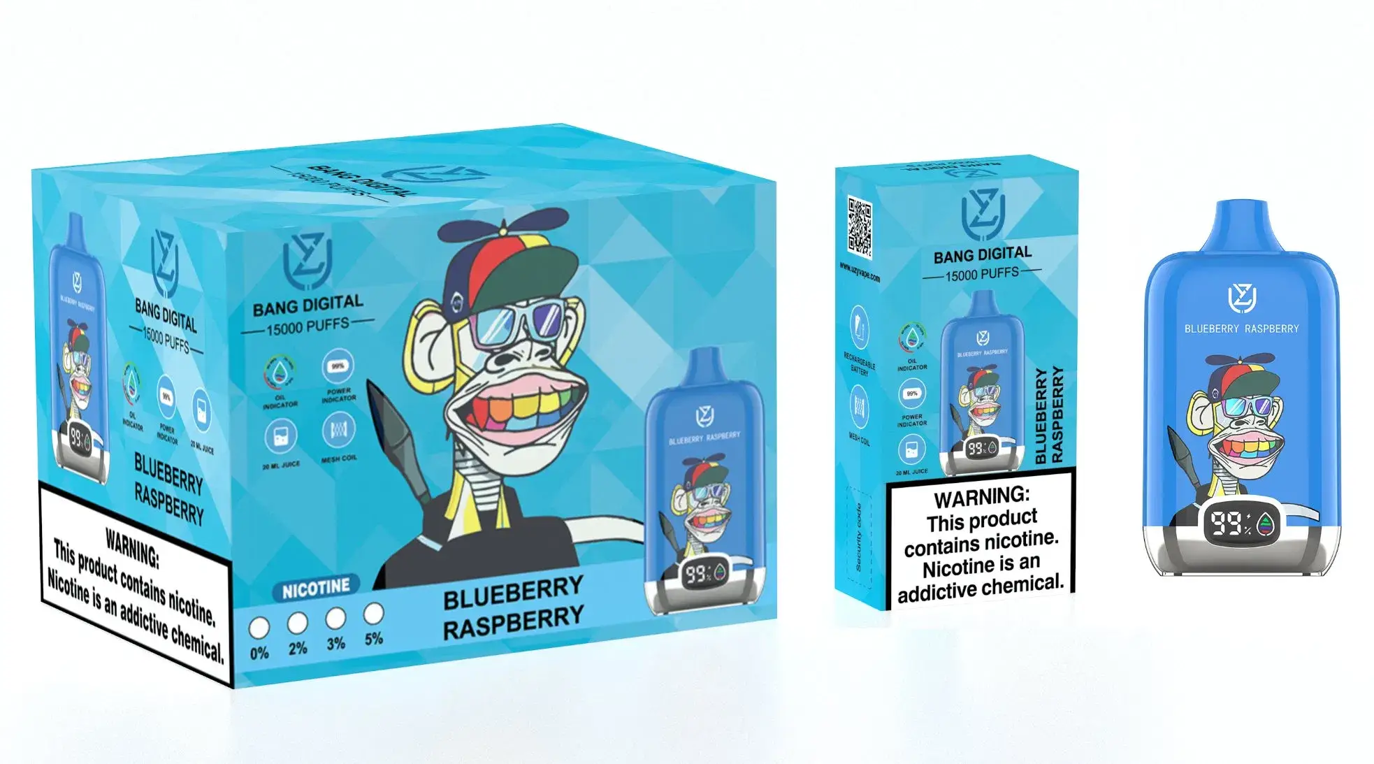 Wholesale UZY Disposable Vape Pro Bar Big Puffs Nederland 15000 E-cigarettes