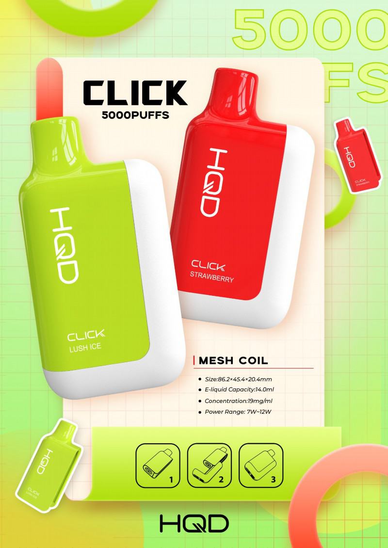 Hqd Disposable Vape Brands Hk008 Click 5000 10000 Puffs