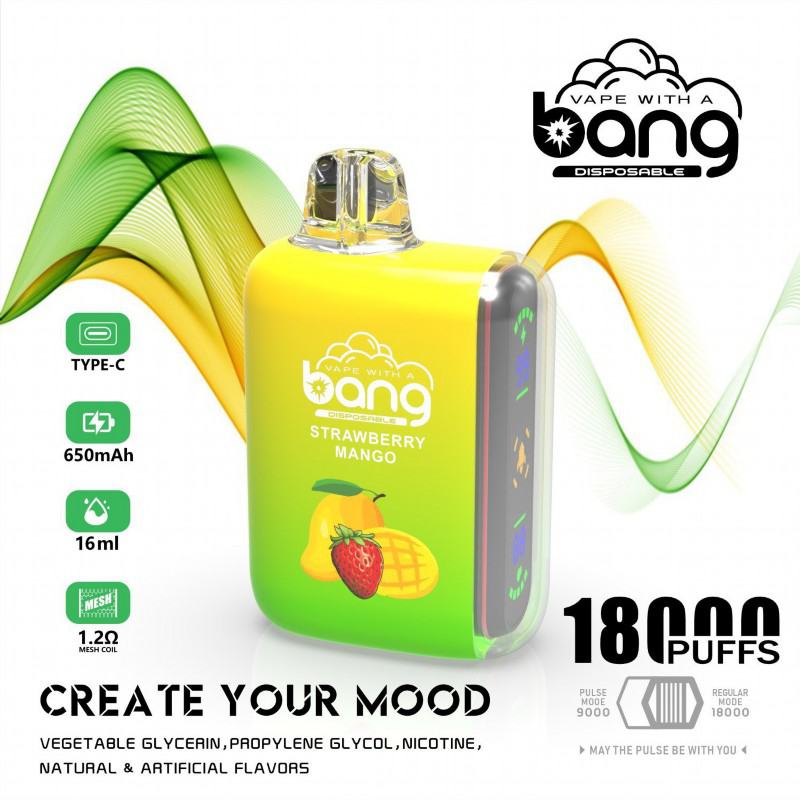 Disposable Bang E-cigarette 18k Puffs Nicotine