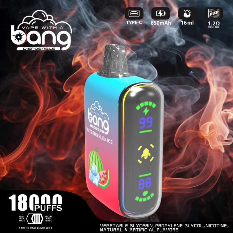 Disposable Bang E-cigarette 18k Puffs Nicotine