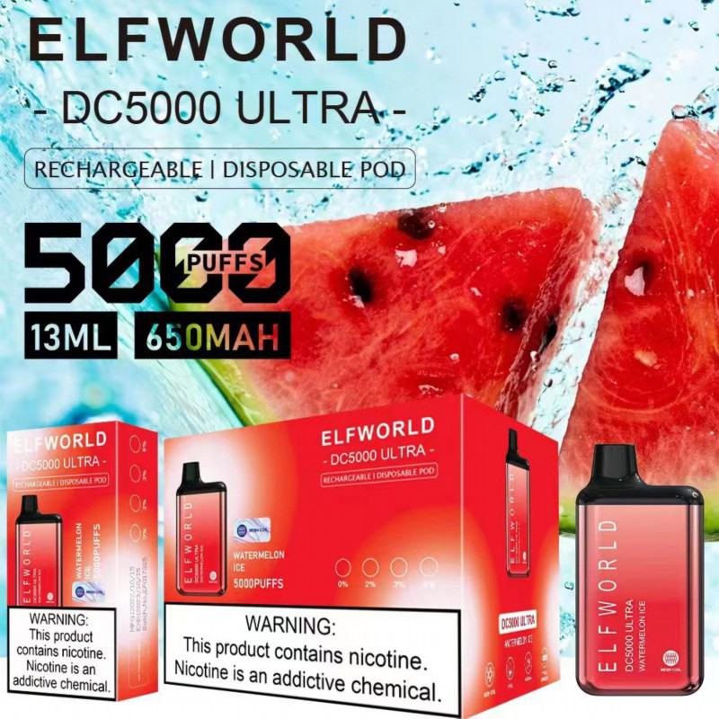 Elfworld Disposable Vape Brands Dc 5000 Puffs