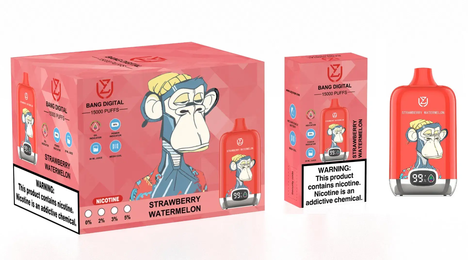 Wholesale UZY Bar Vape Pro Non-Variable Wattage 15000 Puffs Nederland