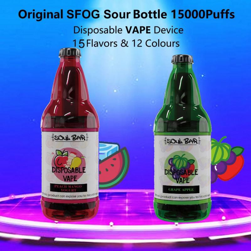 QBM&SFOG Bottle Ecig 9000 Puffs Disposable Vape Pens