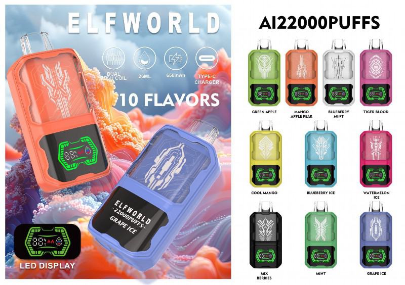 Disposable Aim Vape Elf World Ai 22000 Puffs Pen