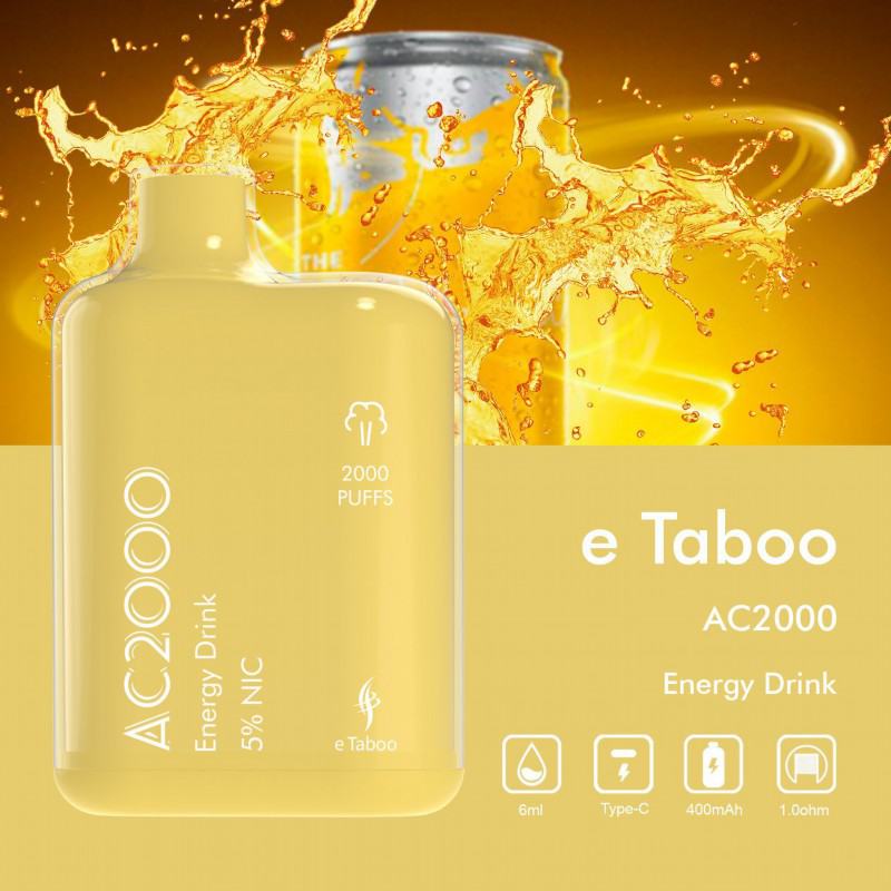 e Taboo Etaboo Ac2000 Disposable E-cigarette Nicotine