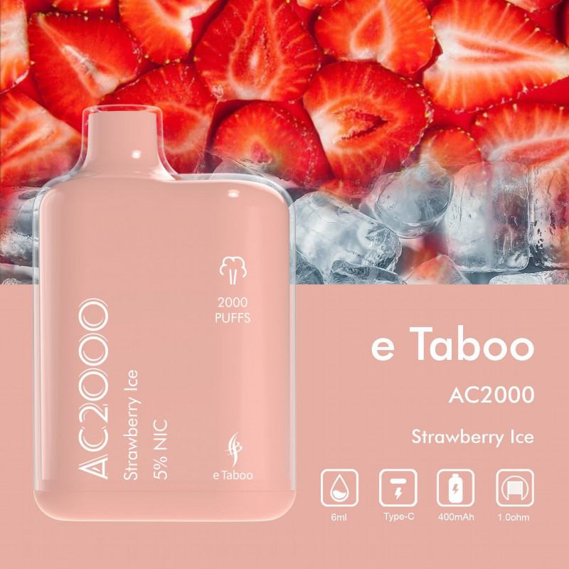 e Taboo Etaboo Ac2000 Disposable E-cigarette Nicotine