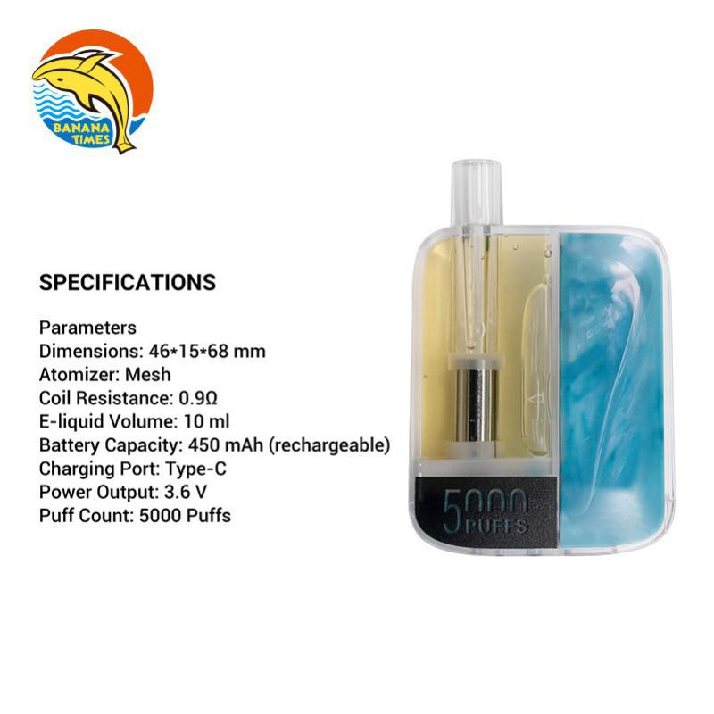 Bananatimes Jelly Box E Cig 5000 Puffs Vape Rechargeable