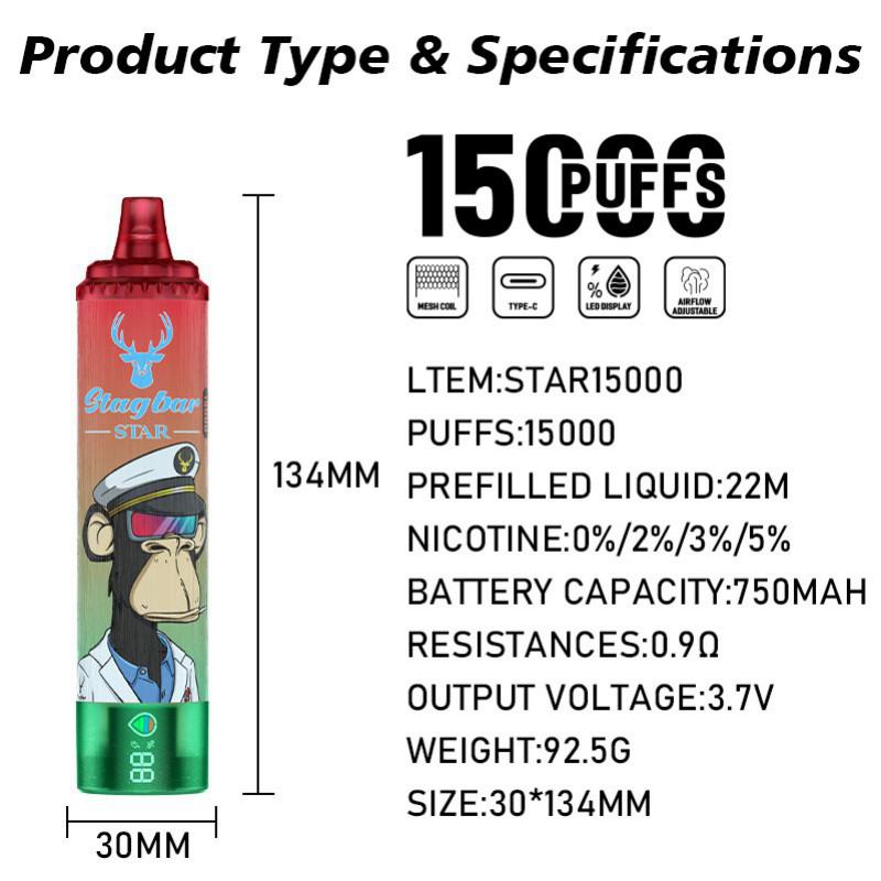 Vape Disposable Stag 0 15000 Puffs