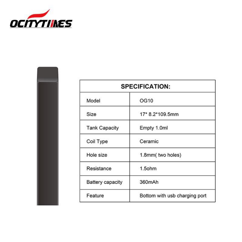 Disposable Vape Ocitytimes Og10 Brands