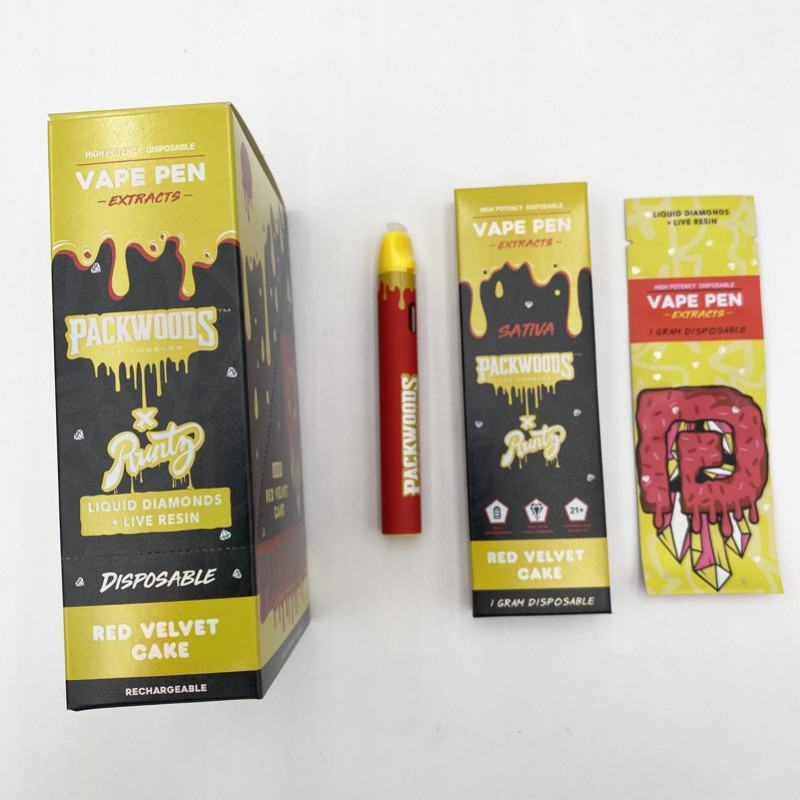 Packwoods X Runtz Pr40 Vape Big Puff Bars Plus