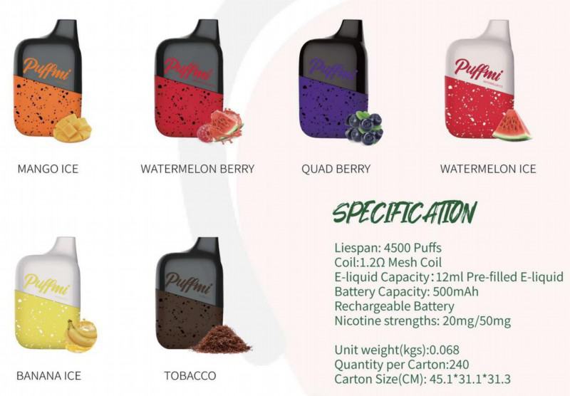 D Mi 4500 4500+ Puffs Disposable Vape Pen