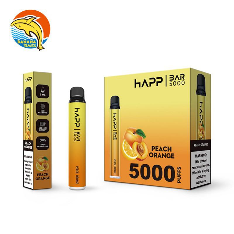 BANANATIMES/ Custom Bars Happ -  E-cig 5000 Puffs Hits Vape Puffs