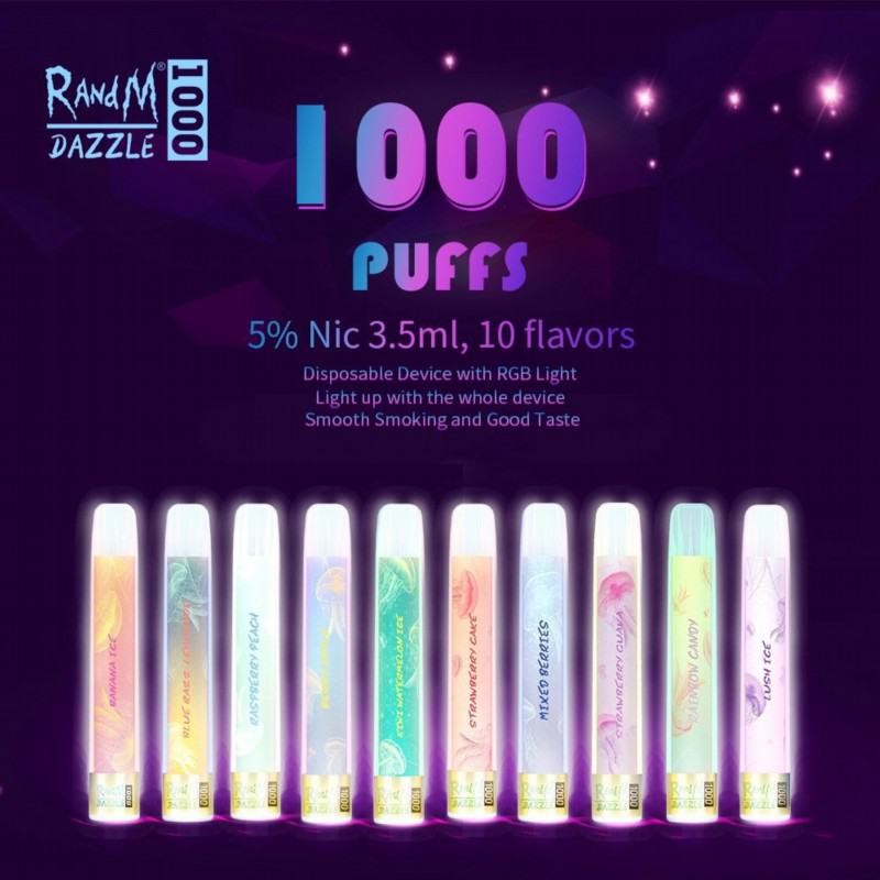 Randm dazzle 10000 puffs boxes