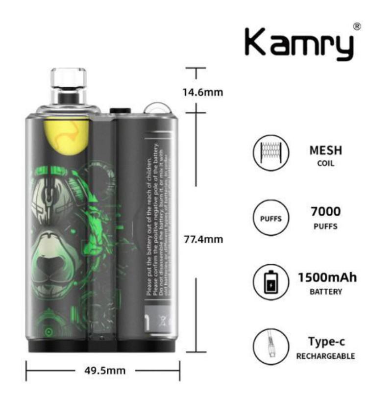 Disposable AROMA KING Kamry 7000 Vape