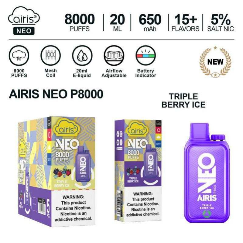 Disposable Airis Pure Core Airis Neo P 8000 Puffs Vapes