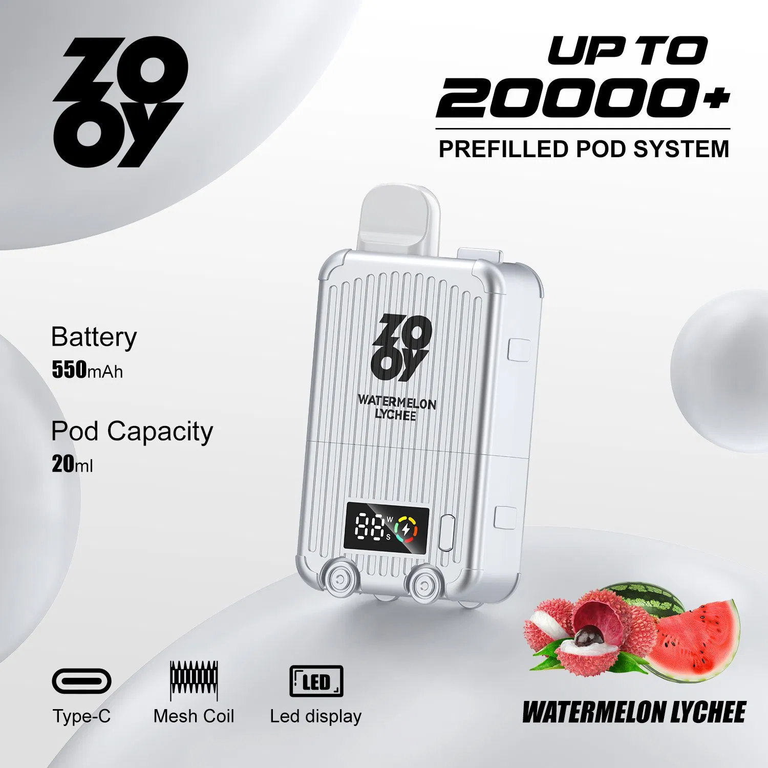 Zooy Bar Disposable Vape Pro ZOY LugVapor + PrefilledPod Puffs Nederland