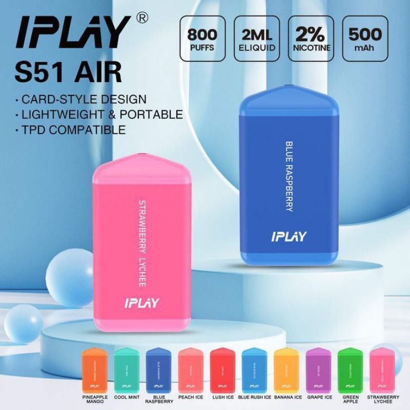 Iplay Air 800 Puffs Brands Disposable Vape