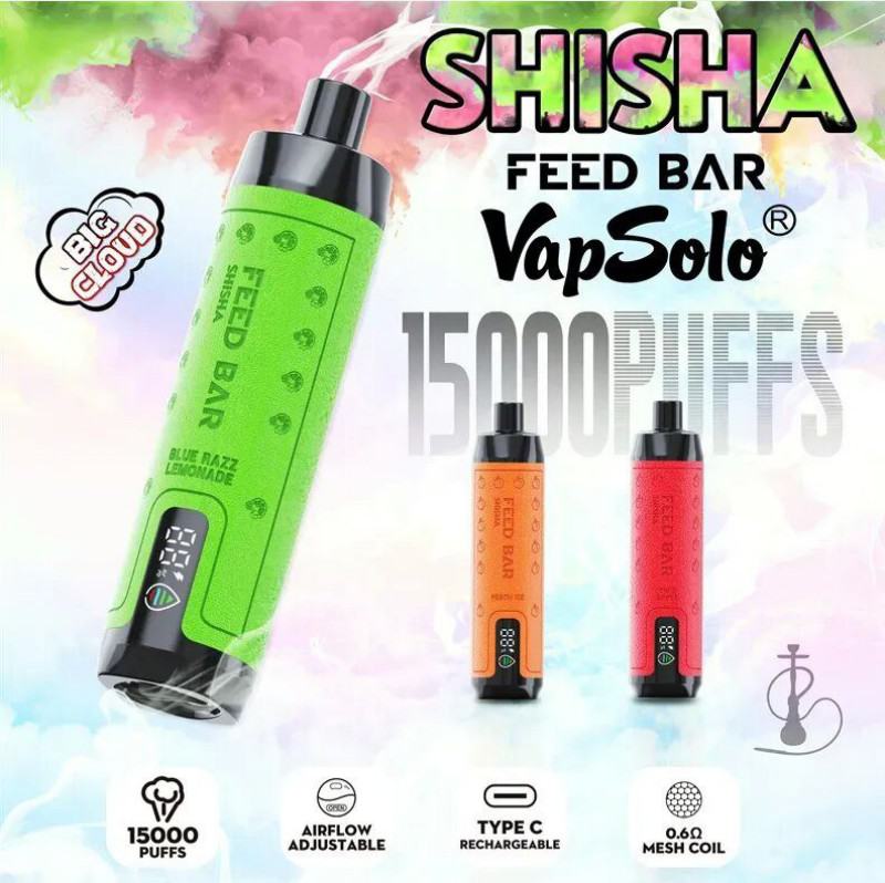 Vapsolo Feed Shisha Wholesale 15k 15000 Disposables Vape