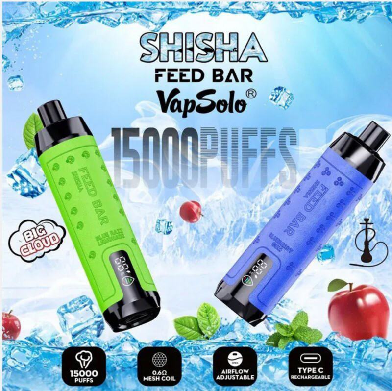 Vapsolo Feed Shisha Wholesale 15k 15000 Disposables Vape