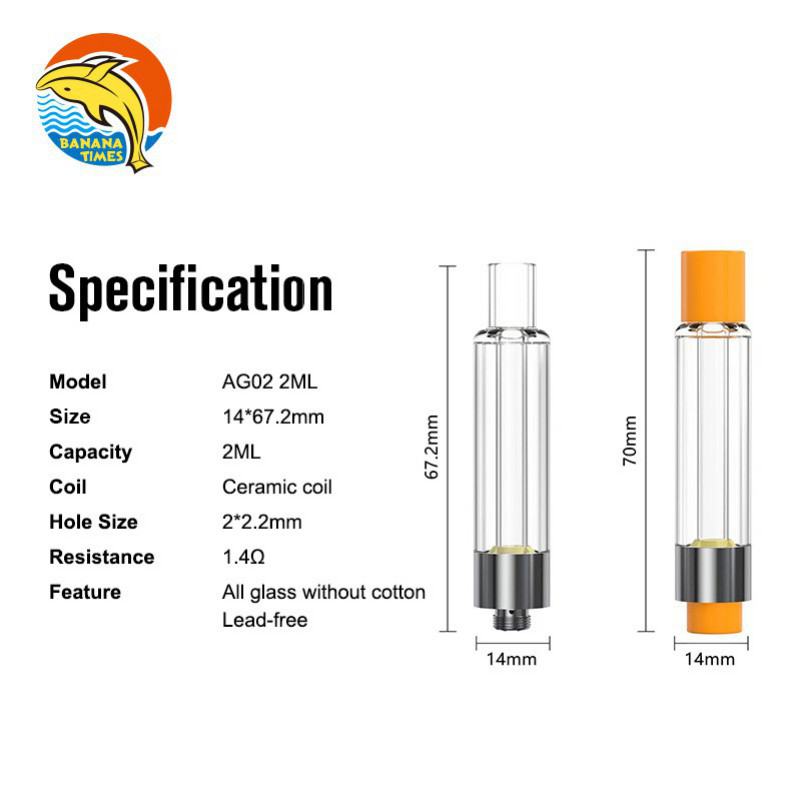 Disposable Vape Brands BANANATIMES/ Custom Ag02 - Glass Cartridge