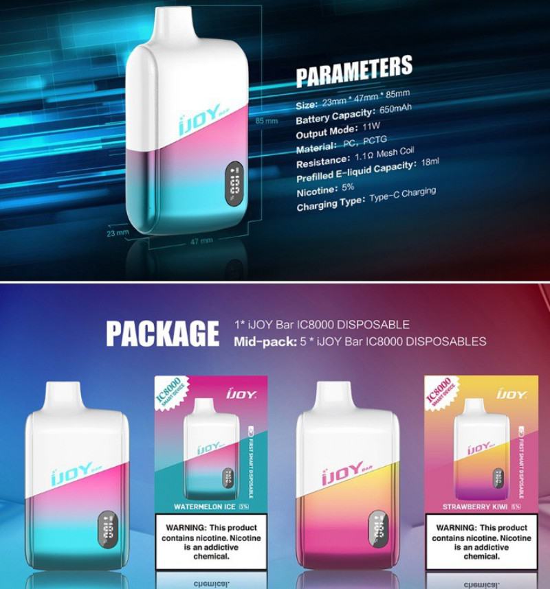 Flie Ijoy Ic8000 Big Hit Disposable Vape