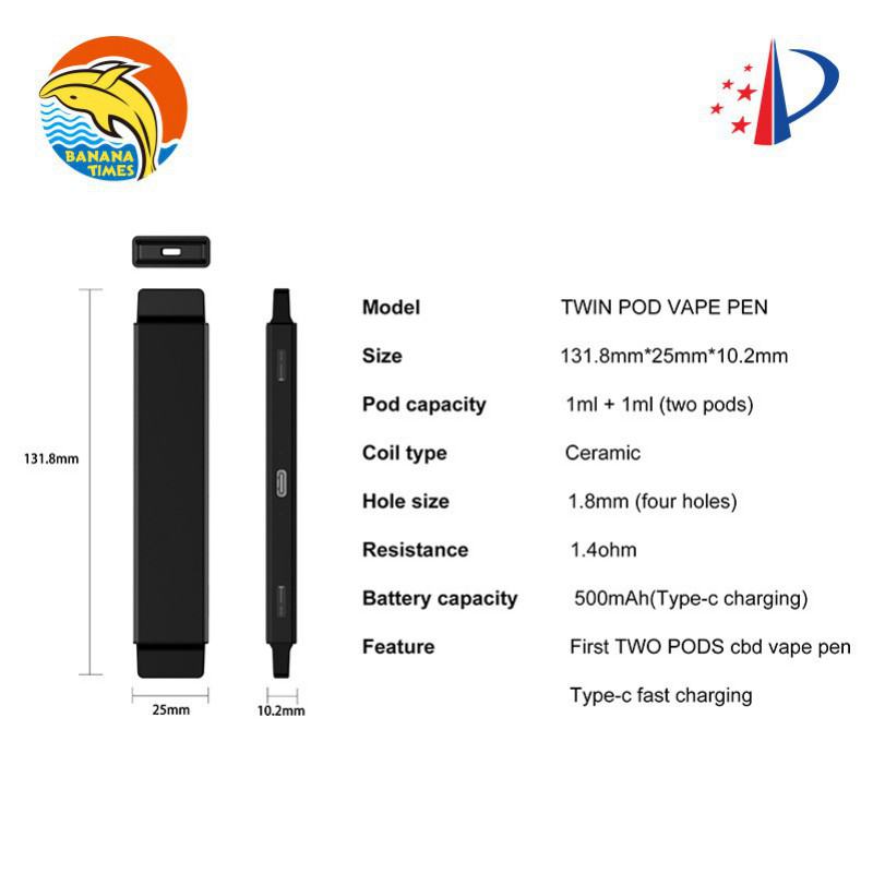 Banana Times Twin Pod 2ml Thick Oil Disposables Vape