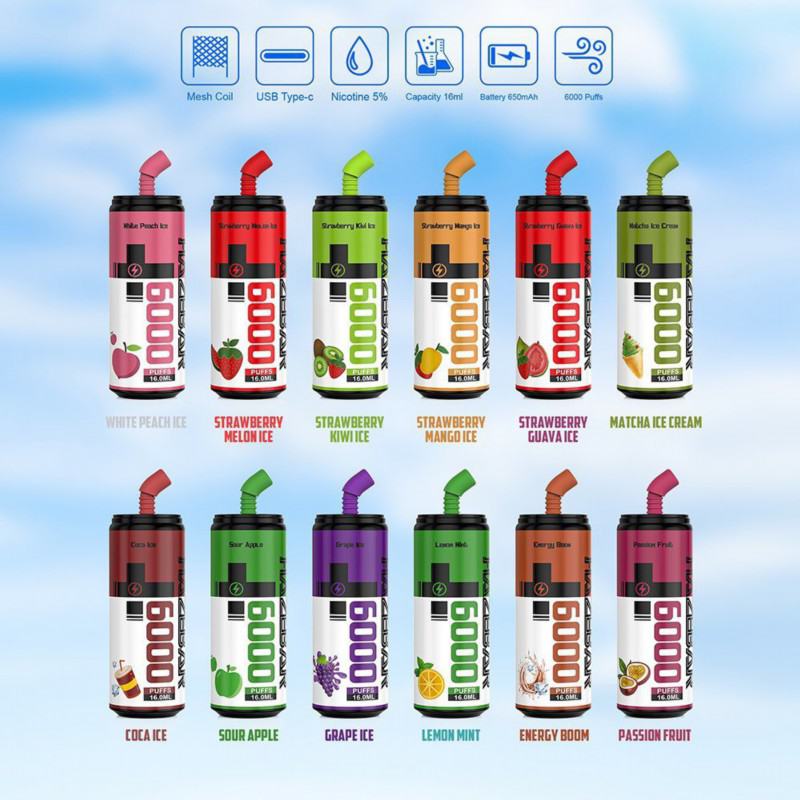  Bars Haze 6000 Hits Vape Puffs