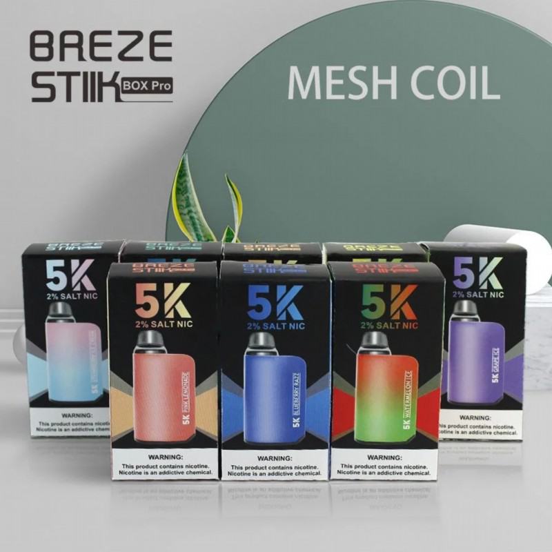 Breze Stiik Box Pro 5000 Puffs Disposable E-cigarette Nicotine