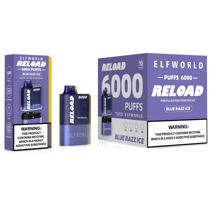 Disposable Vape Brands Elfworld Reload 6000 Puffs