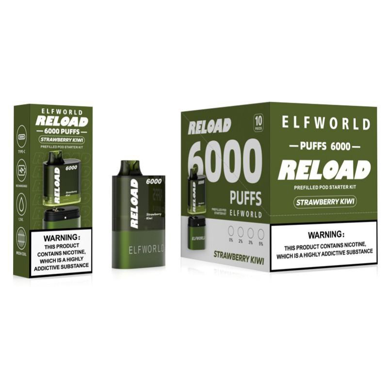 Disposable Vape Brands Elfworld Reload 6000 Puffs