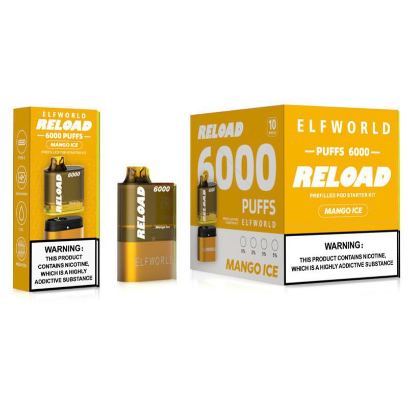 Disposable Vape Brands Elfworld Reload 6000 Puffs