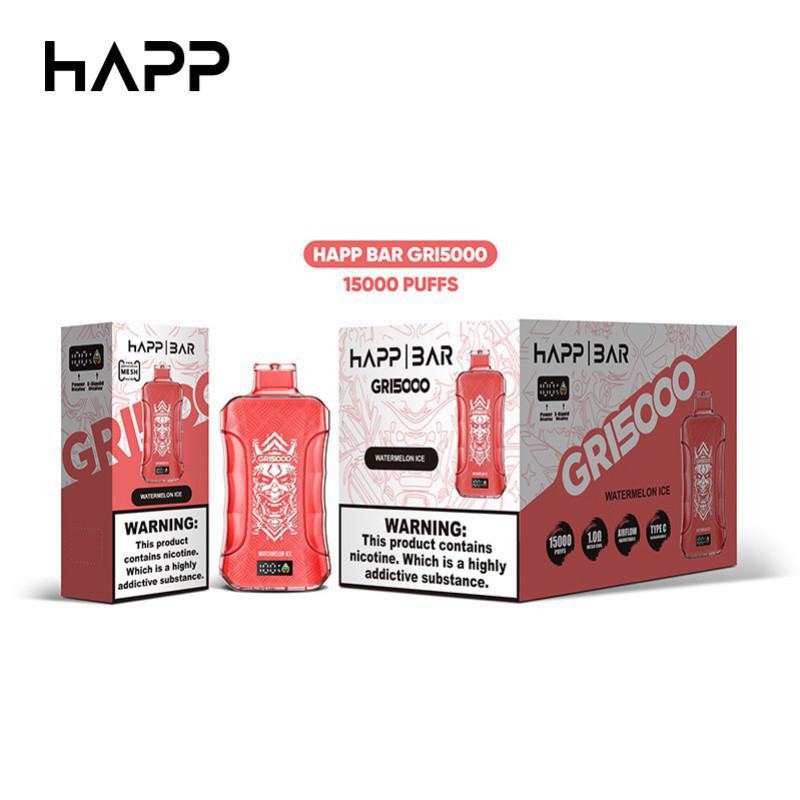 Disposable Vape Pens VAPRIDE Vapride Happ Gr 15000 Puffs