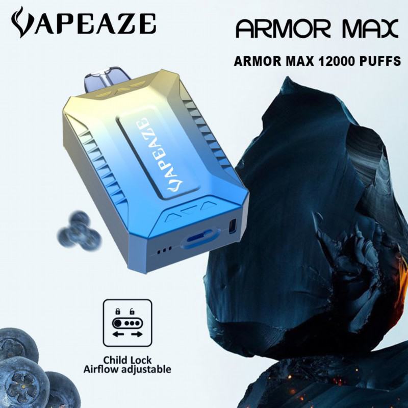 Black OR Customizer Your Brand Armor Max Fillable 15000 Puffs Electronic Cigarette Puff