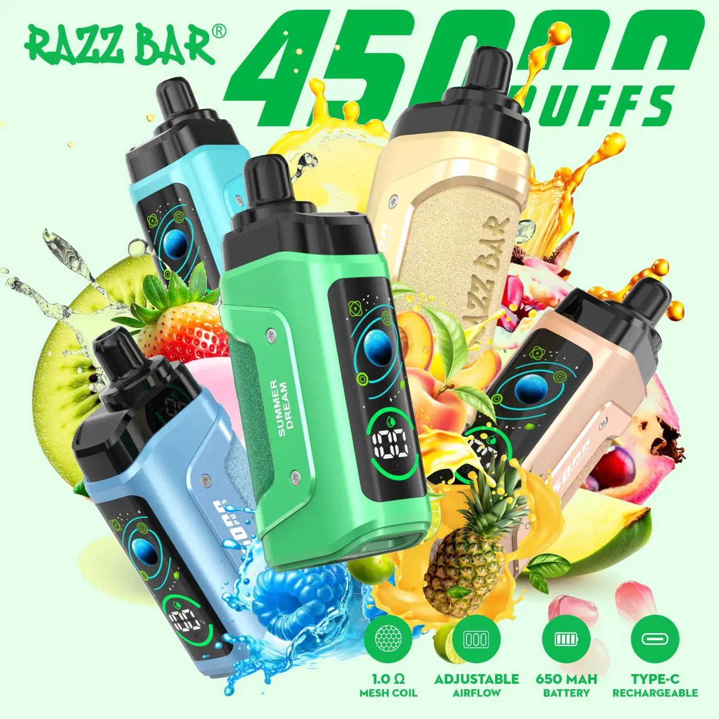 Wholesale Razz Bar 45000 Puffs Nederland Disposable Vape Pro