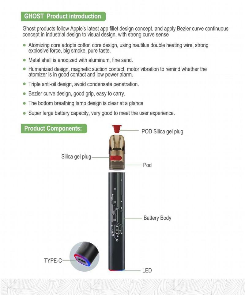 iWeycco Ghost >300 Puffs Electronic Cigarette