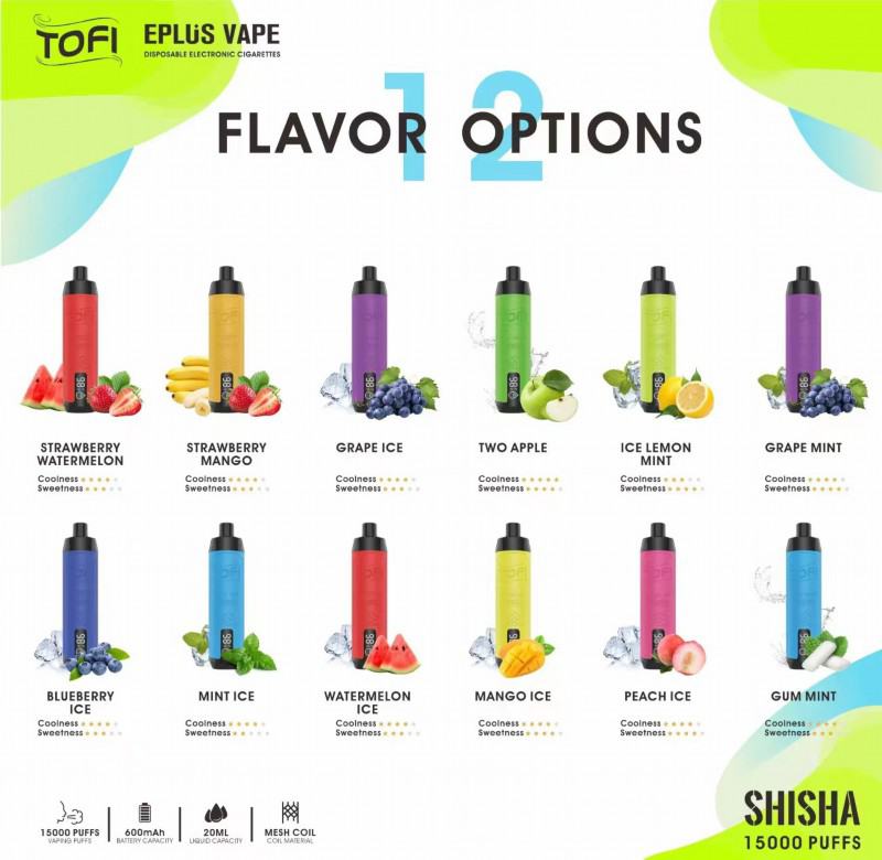 TOFI Shisha 15000 Disposable E-cigarette Puff