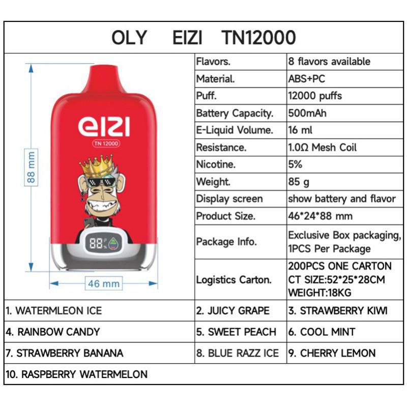 oly Eizi Tn12000 Disposable Vape