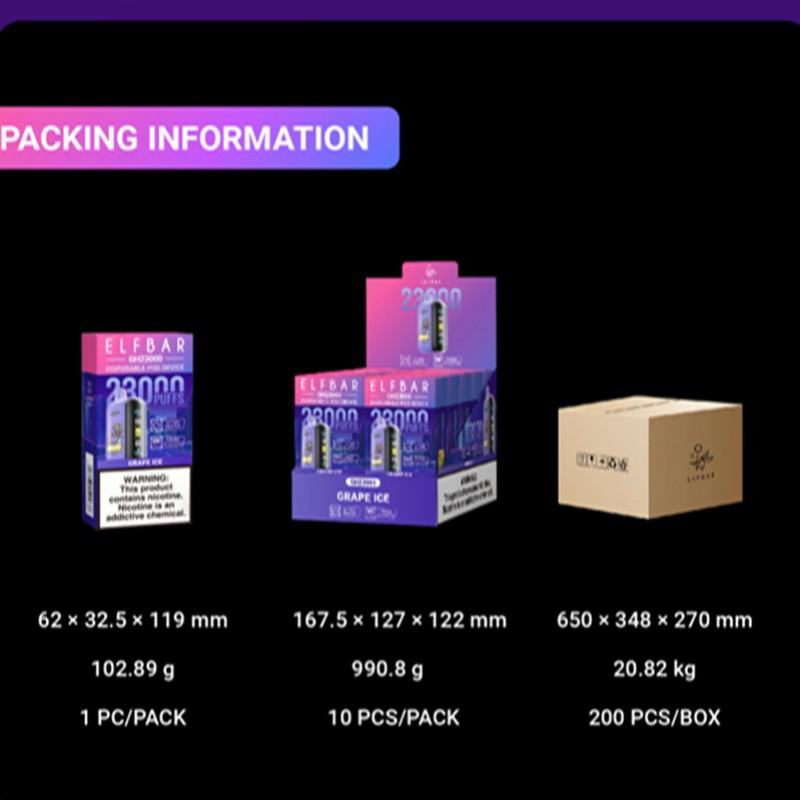 Elff r Gh 23000 23K Elff R Gh 23k 23000 Puffs Disposable Smooth Hit Vape