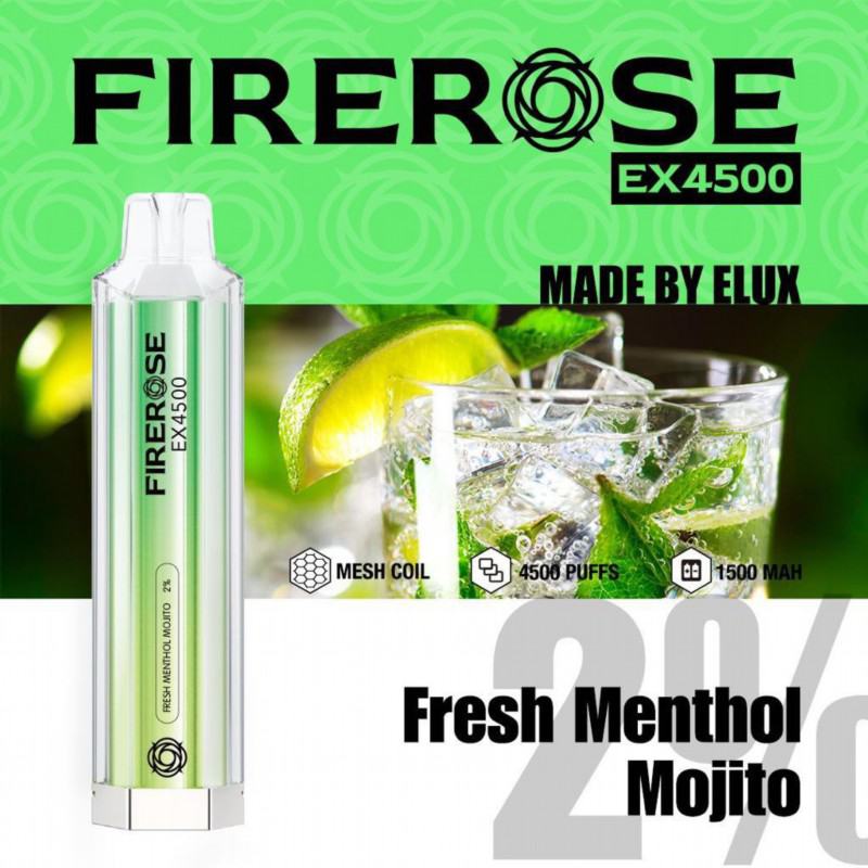 Disposable Elux Firerose Ex 4500 Puffs E-cigarette Nicotine