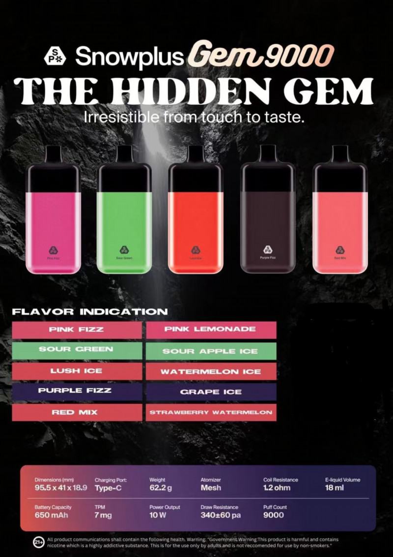 Mazaj Snowplus 9000 Puffs Vape Disposable