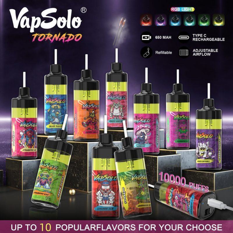 vapsolo Disposable Vapes Tornado 12000 10000 Puffs