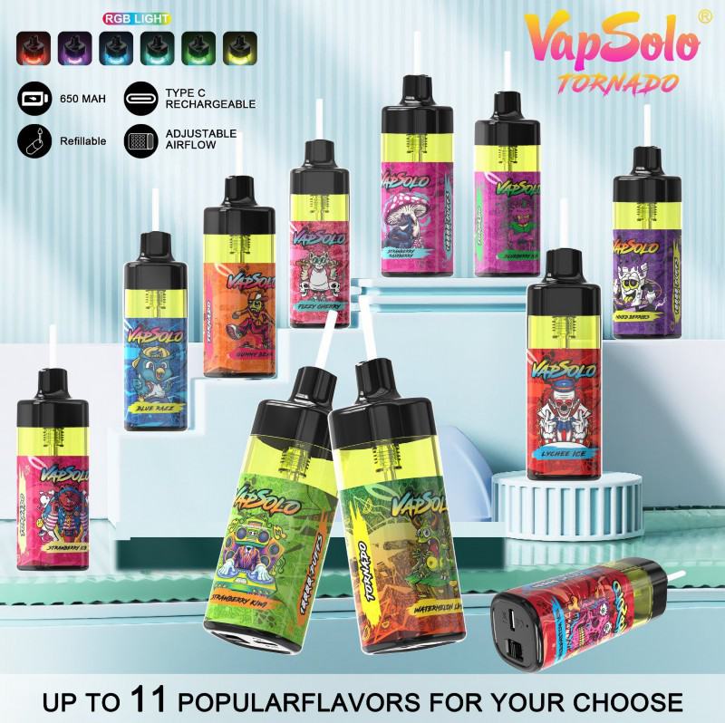 vapsolo Disposable Vapes Tornado 12000 10000 Puffs