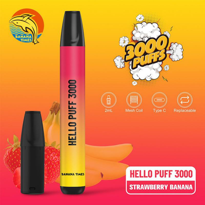 Disposable Vape Bar Bananatimes Hello 3000 Puffs