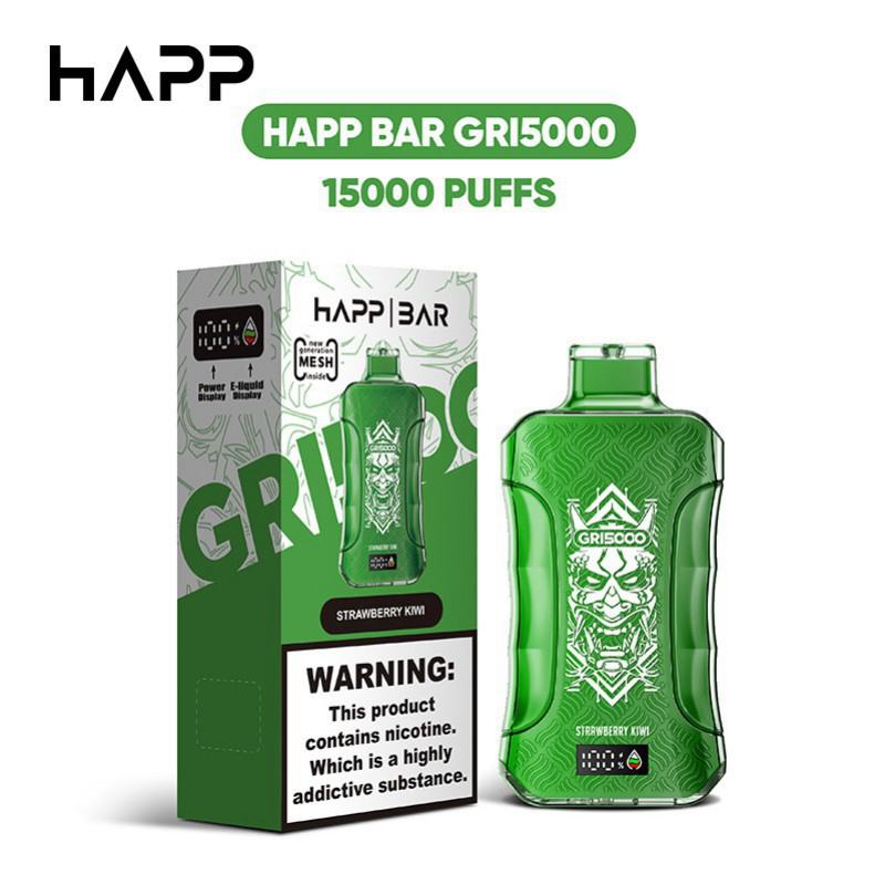 Disposable VAPRIDE E-cigarette Happ Gr 15000 Puffs Nicotine
