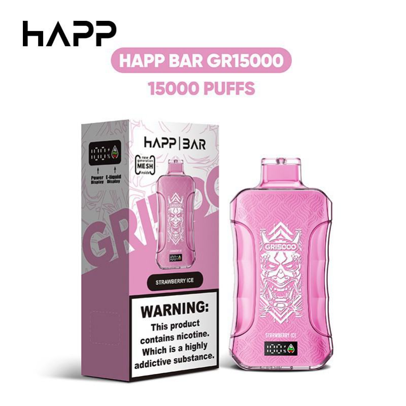 Disposable VAPRIDE E-cigarette Happ Gr 15000 Puffs Nicotine