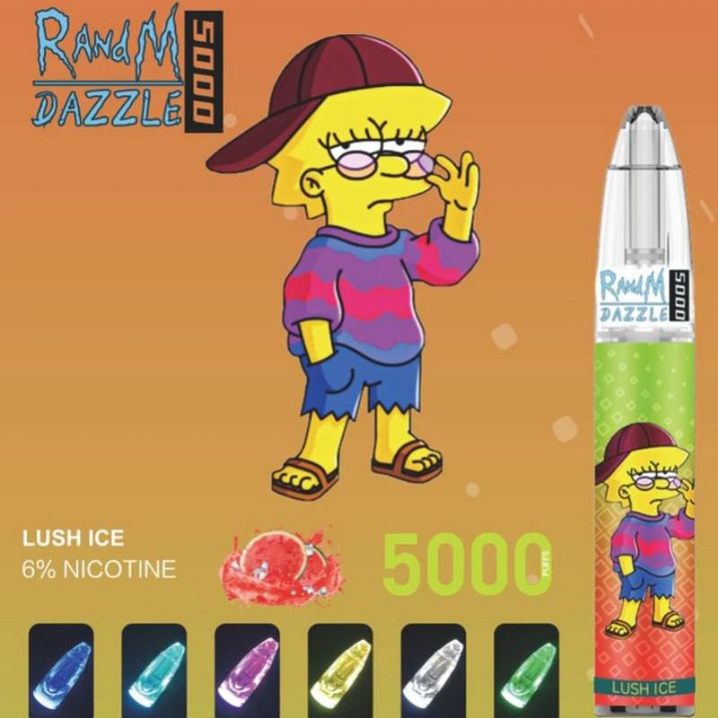 disposable Randm dazzle 5000 light glowing disposable device vapes