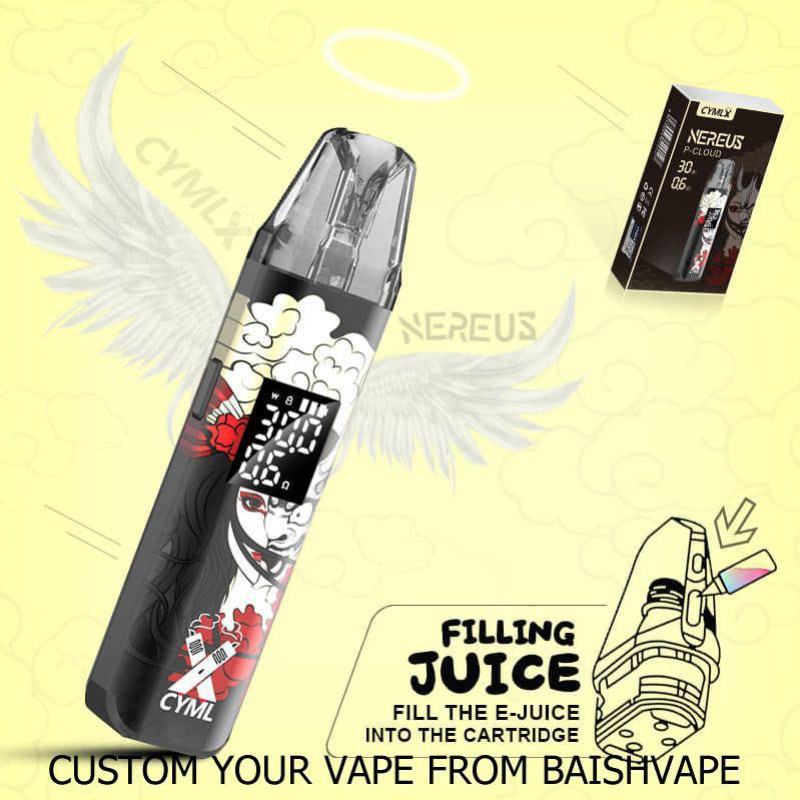 Puff Baish Pro Refillable Cymlx Nereu Pod Electronic Cigarette
