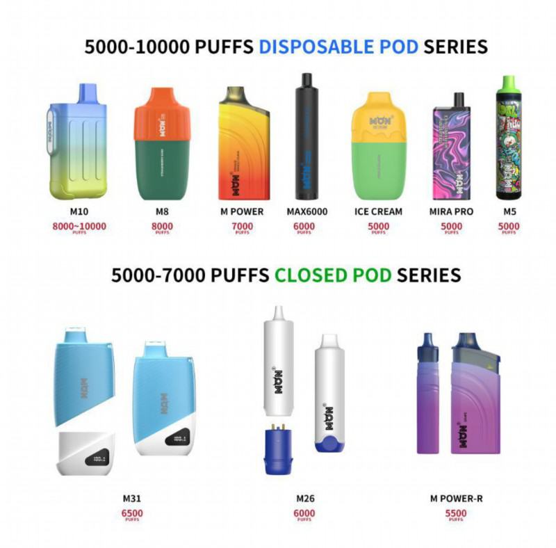 Vape Disposable MONR/OEM/ODM Mon Refill&prefill Pod 600-8000 Puffs